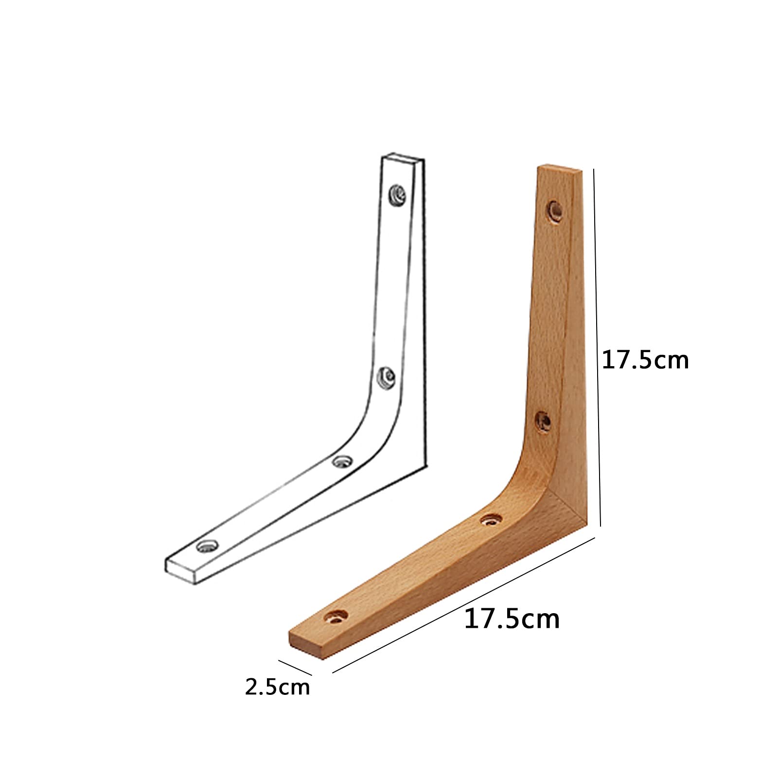 LIGUOYI 2Pcs Regal-wandhalterung, Regalhalterung, Schwimmende Regalhalterung, 90 Grad Winkel, Zur Wandmontage Von Regalbrettern, Bodenträger Wandregal Mit Schrauben, Regalträger Winkel-Konsole