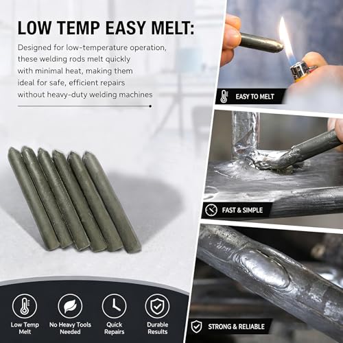 6PCS Universal Flux-Core Aluminum Welding Rods