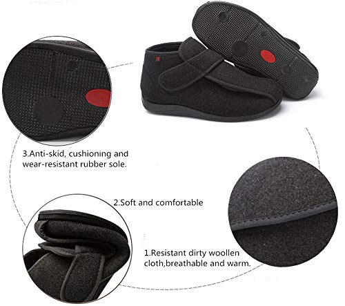 Image of JIONS Women Men Adjustable Velcr Extra Wide Shoes Swollen Feet Diabetic