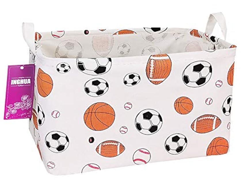 Rectangular Storage Basket Fabric Organizer Bin for Toys,Books,Clothes,Gifts,Pets-Perfect for Home,Office,Nursery,Dorm,Shelf(Rec Spaceships)