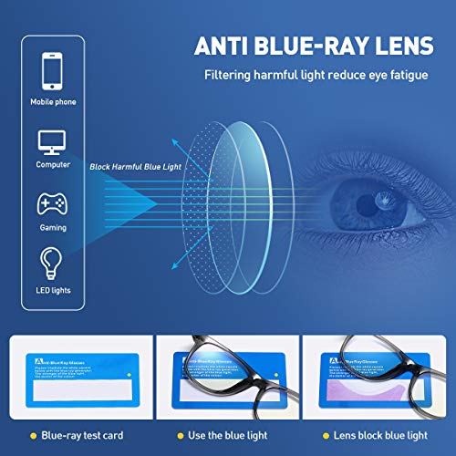 Dylb Kids Blue Light Blocking Glasses Girls Boys 2 Pack thumb #3