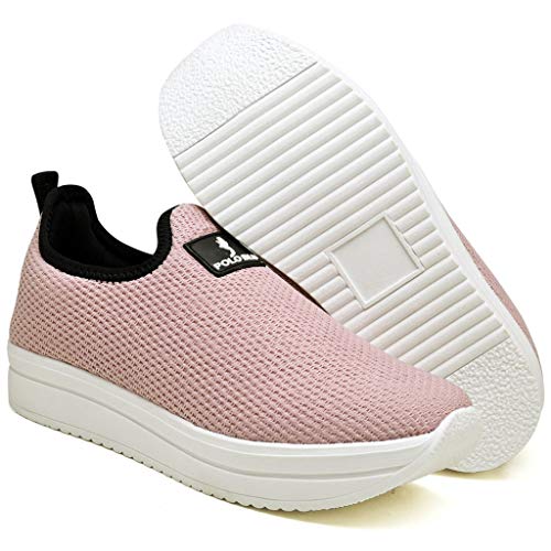 Tênis Meia Flatform Polo Blu Rosa 38
