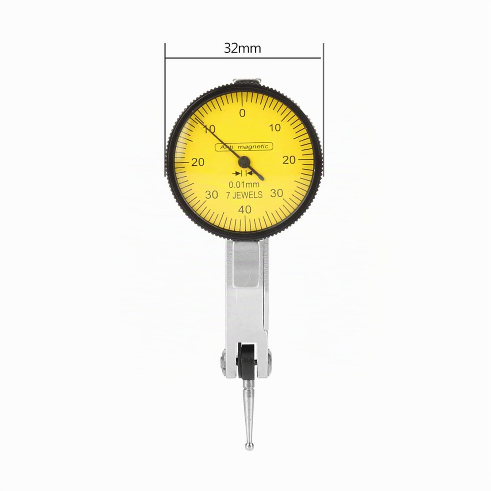 comparateur de précision comparateur de précision mecanique Support De Mesure 0-0,8 Mm, magnetique indicateur a cadran de Cadran et Ensembles de Pointage de Précision Jauge
