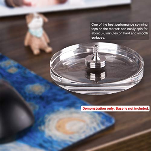 Image of DjuiinoStar High Performance Spinning Top: Long Lasting (Best Record 11:39!), CNC Machined from Solid Stainless Steel, Great Time Killer, EDC Desktop Toy, for Serious Players