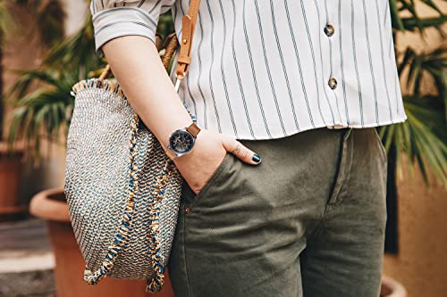 Olytop Galaxy Watch 3 45mm Bands/Galaxy Watch 46mm Bands/Gear S3 Bands, 22mm Leather Wristband Strap Women Men for Smaung Galaxy Watch 46mm/Gear S3 Frontier/Galaxy Watch 3 45mm, Brown - image 7