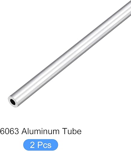 Miniatura 73 de METALLIXITY Tubo de aluminio 6063 (0.394 in de diámetro x 0.276 in de diámetro interior x 11.811 in de largo), 2 piezas, tubo redondo de aluminio