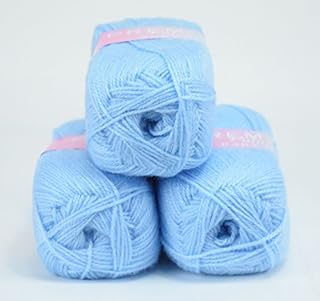 Love2Sleep PREMIER VALUE BABY DOUBLE KNIT YARN WOOL ACRYLIC 3 PACK (3 X 100G) - SKY BLUE
