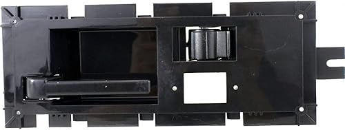 Para Chevy S10 Blazer 1983 1994 Manija de puerta interior delantera lado del conductor liso negro | Con botón de bloqueo de puerta | Recorte: todos