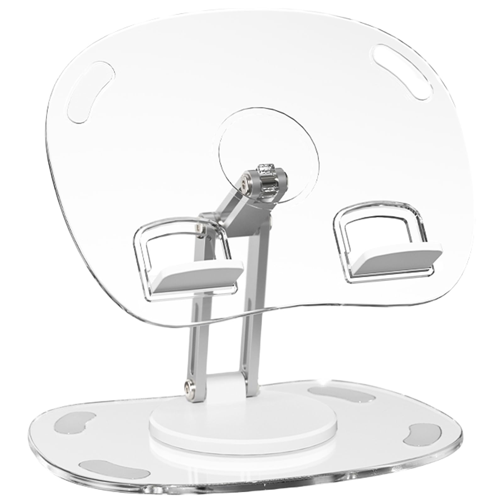 Watreketal Adjustable Tablet Stand,Tablet Cooling Stand for Desk, Ergonomic Portable Tablet Holder Efficient Heat Management Rack (White)