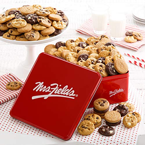 Mrs. Fields - 90 Nibblers Signature Cookie Tin, Assorted with 90 Nibblers Bite-Sized Cookies in our 5 Signature Cookie Flavors - Image 3
