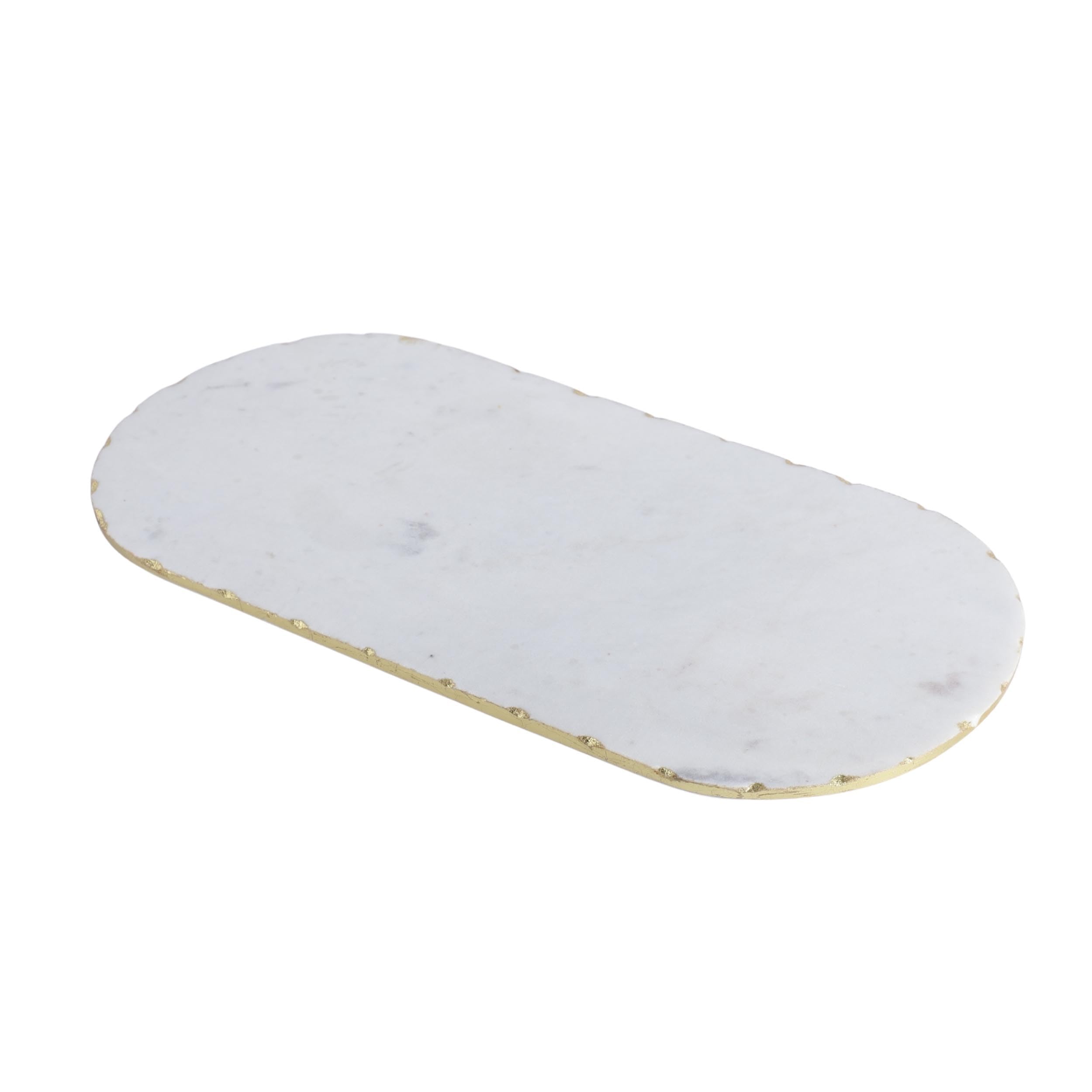 NikkisPride Handmade Sustainable Marble Oval White Cheese Platter charcuterie Board Marble Tray 3