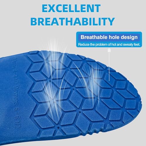 Image of Plantar Fasciitis Insoles for Men Women,High Arch Support for Pain Relief, Inserts Orthotic for Flat Feet Absorbing Inserts Standing All Day,Insoles for Work Boots (M6-6.5 /W8-8.5)