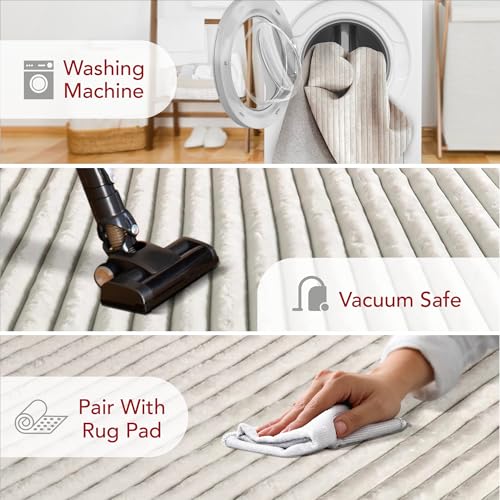 Tapete nuLOOM SuperiorWash 152x244 cm Off-White miniatura 5