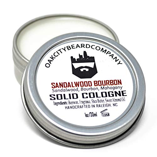 OakCityBeardCo. - Sandalwood Bourbon - Men's Solid Cologne - 1oz