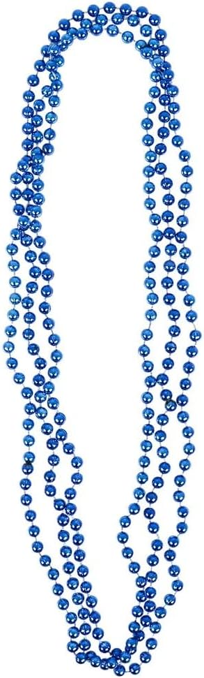 Rhode Island Novelty Blue Bead Necklace 1 Dozen : Clothing, Shoes & Jewelry