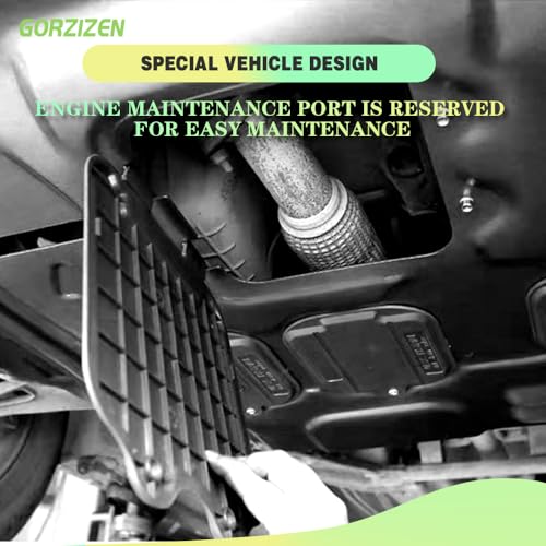 Image of Alloy Steel Engine Splash Shield Fit for Audi Q5 2009-2017 Heavy Duty Front Skid Plate for 2010-2017 SQ5 Radiator, Engine & Transmission w /Screw Hardware,Service Holes & Vent Design