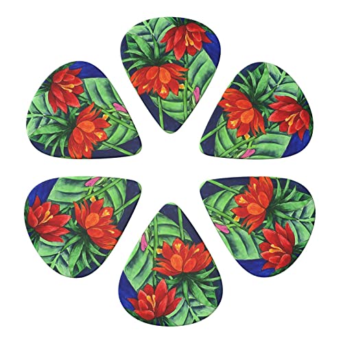 Flower Lot de 6 médiators pour guitare acoustique, guitare électrique, basse, ukulélé – fins, moyens et épais. - Les Beatles, Paul McCartney, John Lennon, RIngo Starr, George Harrison Flower Lot de 6 médiators pour guitare acoustique, guitare électrique, basse, ukulélé – fins, moyens et épais. – Image 5