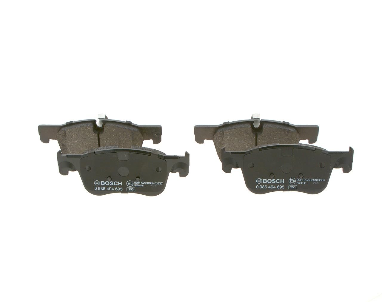Bosch BP1690 Pastillas de freno Eje delantero certificación ECE-R90 1 juego de 4 pastillas