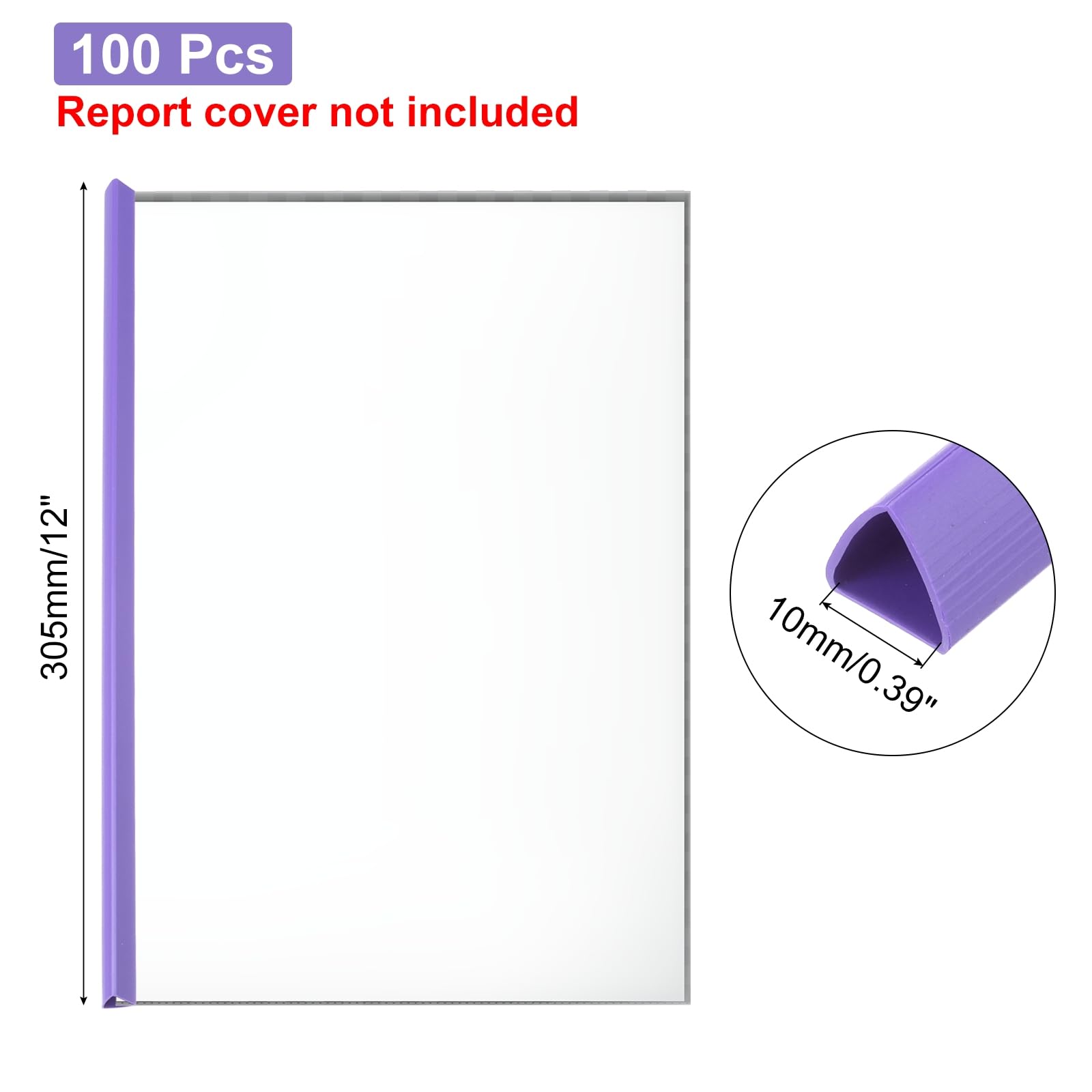 PATIKIL 100Pcs Binding Bars - Image 2