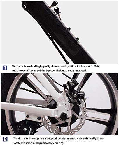 RDJM Ebikes, Adults Mountain Electric Bike, with 250W Motor 20 Inches 4.0 Wide Tire Snowmobile Removable Battery Dual Disc Brakes Urban Commuter E-Bike Unisex - Image 6