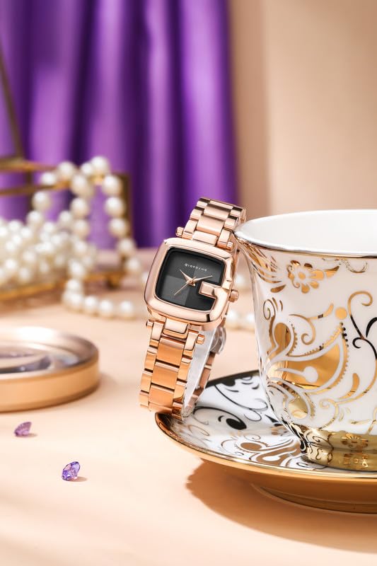 Image of Giordano Monogram Watch for Women Dial with Metal & Leather Strap Fashionable Design, Water Resistant Quartz Analog - Perfect for Casual & Office Wear