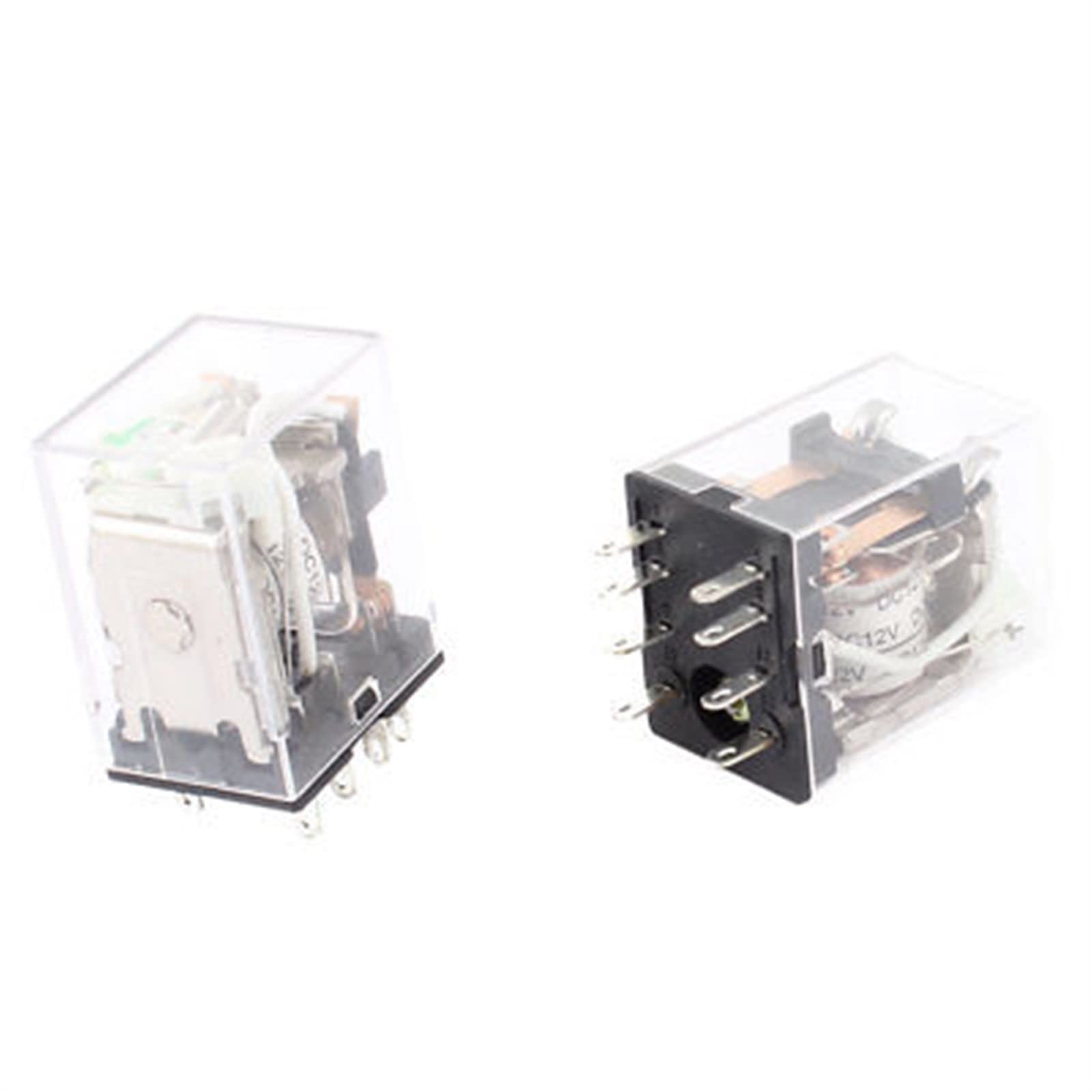 WEUSANXPL 20pcs HH52PL DC 12V Coil DPDT Green LED Lamp Light General Purpose Power Relay