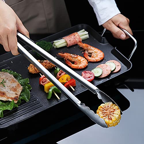 16 Inch Barbecue Tongs, Stainless Steel BBQ Tongs, Premium Grill Tongs for Cooking, Metal Tongs for Massive Meat, Locking Kitchen Tongs, Stylish Sturdy Cooking Tongs - Image 6