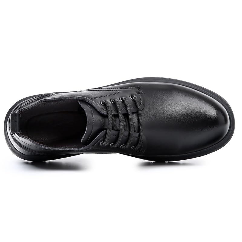 Formal Shoes Dress Oxford for Men Lace Up Round Toe Solid Color Vegan Leather Derby Shoes Rubber Sole Slip Resistant Anti-Slip Non Slip Wedding2