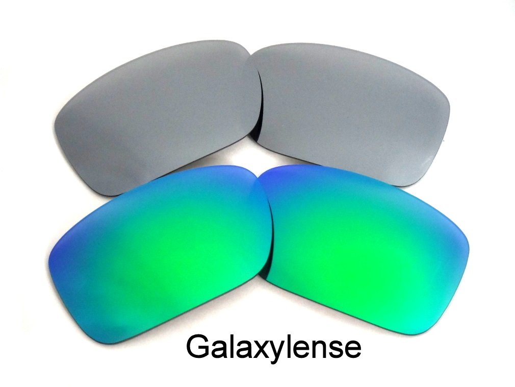 Galaxy Replacement Lenses For Oakley Big Taco Sunglasses Green/Titanium Polarized 2 Pairs