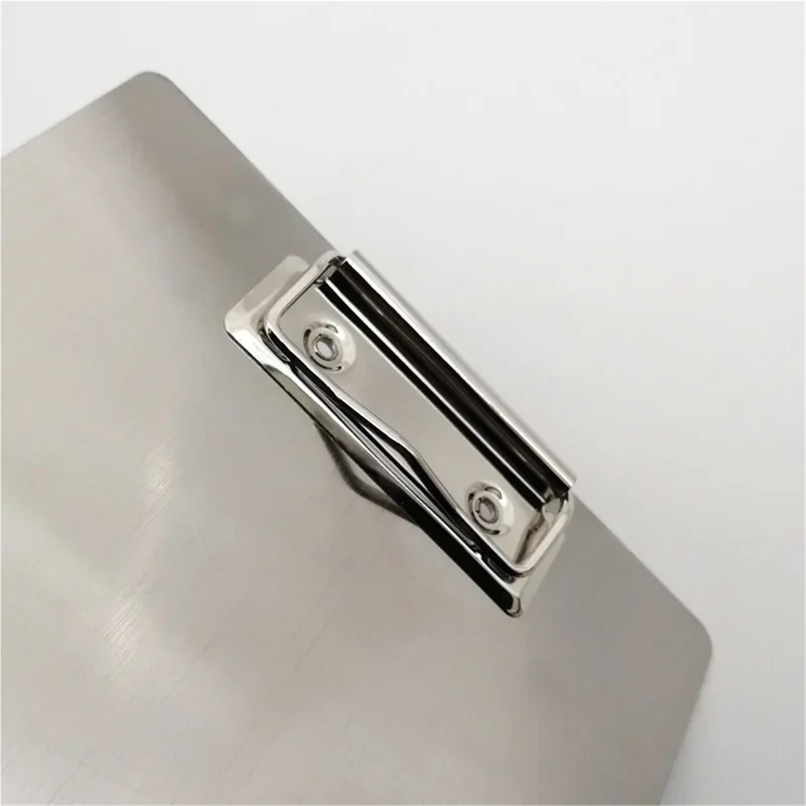 2 stücke Clip Bord Edelstahl Schreiben Pad Ordner Papier Büro Liefert Organizer Zwischenablage Lagerung Box Dokument Halter Fürs Büro(A4)