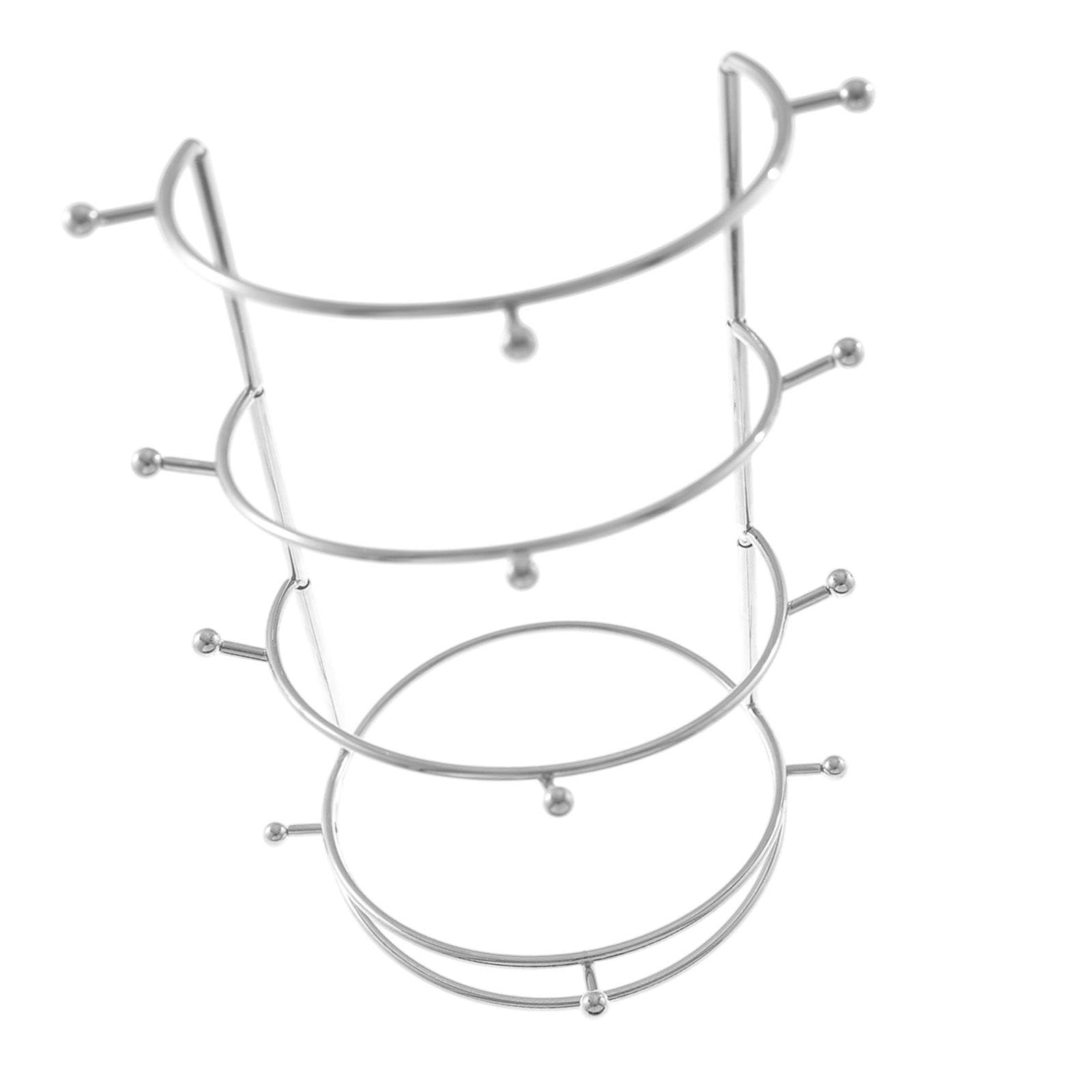 Colaxi Tiara Display Stand Jewelry Holder for Women Crown Display Holder Organizer for Hair Accessories Hair Hoop Home Store Dresser, 4 Tier