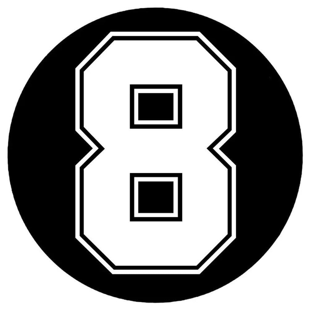 Number 8 Car Sticker Car Waterproof Decal PVC 15cm(White,15cm)