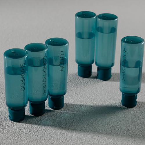 LISAPACK 3.4 oz Travel Bottles for Toiletries, 6pcs Plastic Containers for Shampoo TSA Approved (100ml, Blue)2