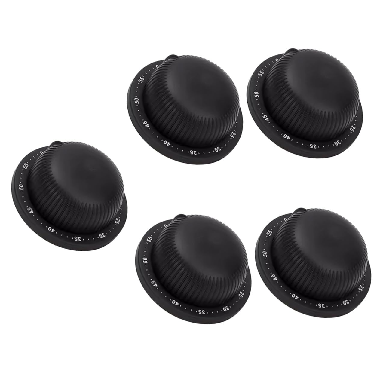 SHINEOFI 5 Piezas Temporizador De Cocina Temporizador para De Temporizadores para Mecánico Cocinando Dispositivo De Cronometraje para La Cocina El Plastico Negro