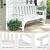 nalone Outdoor Bench, HDPE Patio Bench, Rot-Proof Porch Benches (White)