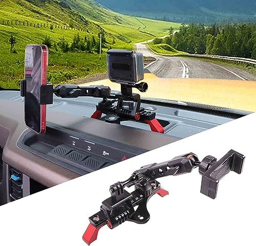 JHD-TOGO Phone & GoPro Holder-Slide Rail, Compatible with iPhone, Adjustable, Aluminum Alloy + ABS Material, Easy Installation