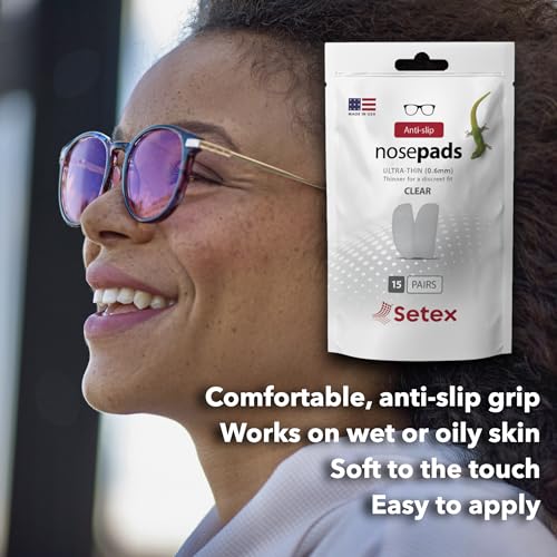 Image of Setex Gecko Grip Ultra-Thin 0.6mm Anti Slip Eyeglass Nose Pads 15 Pr. Clear
