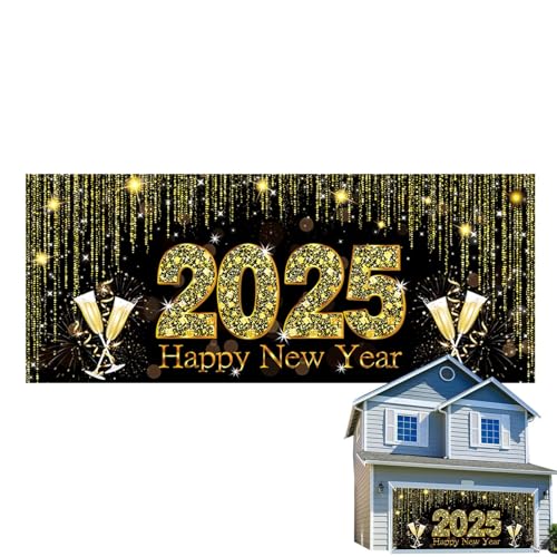 Sfondo fotografico per Capodanno robusto poster per foto decorazione per adorabile sfondo grande nero oro per compleanni e vacanze