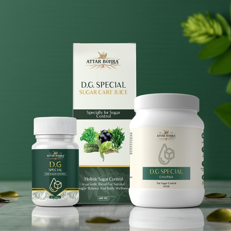 Diabetes Care Kit | DG Special Juice Tablet Churna Combo | Ayurvedic Support for Sugar Control Digestion Blood Purification Constipation Relief