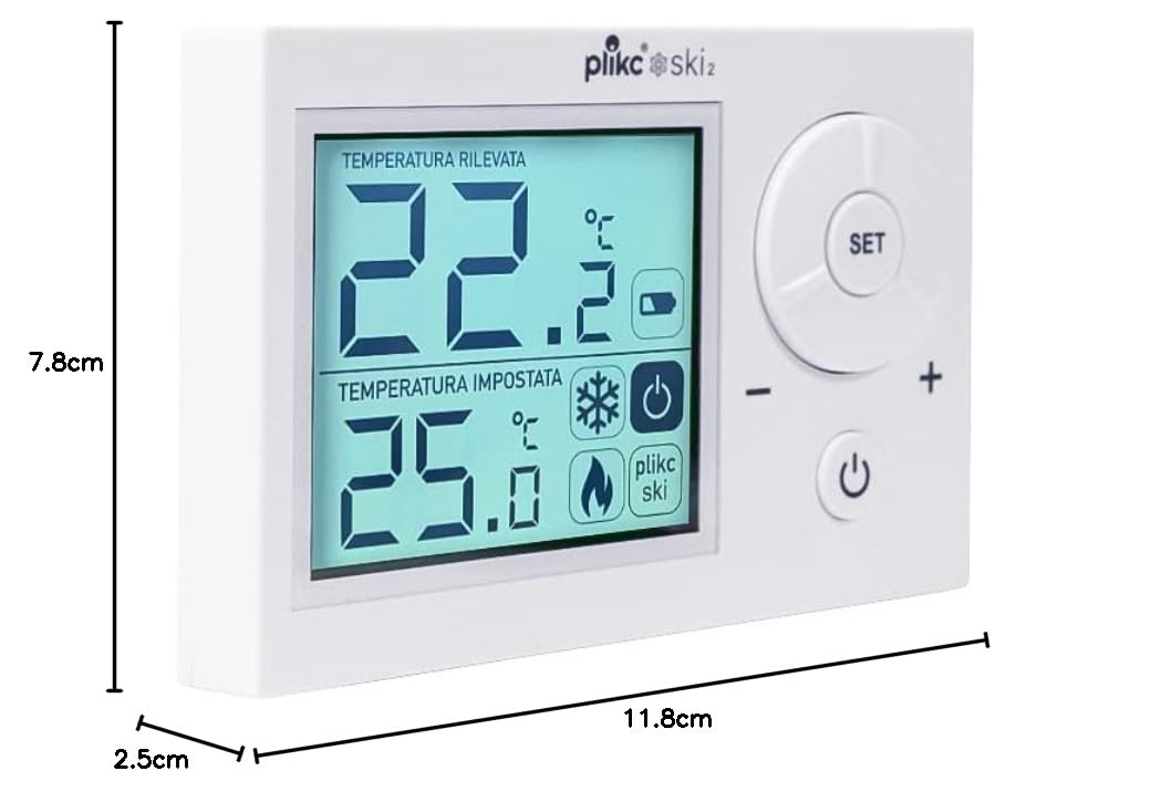 Plikc Ski 2 - Termostato ambiente digitale (Bianco)