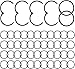 LOUZAGO 100 Pack 1-1/2 Inch Binder Rings, Black Book Rings Index Card Ring, Metal Ring Binder Clips Key Rings Paper Rings for Office, School, Home (Black, 38mm)