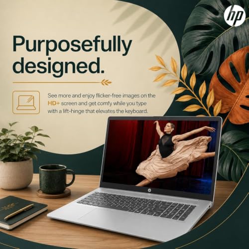 Image of HP 17.3 inch Touchscreen Laptop with Office 365 for The Web, AMD Ryzen 5 7430U (6 Cores, 12 Threads, Upto 4.3GHz, Beat Intel Core i7-1255U), 16GB RAM, 1TB SSD Storage, 10 Key Number Pad, No Mouse Added