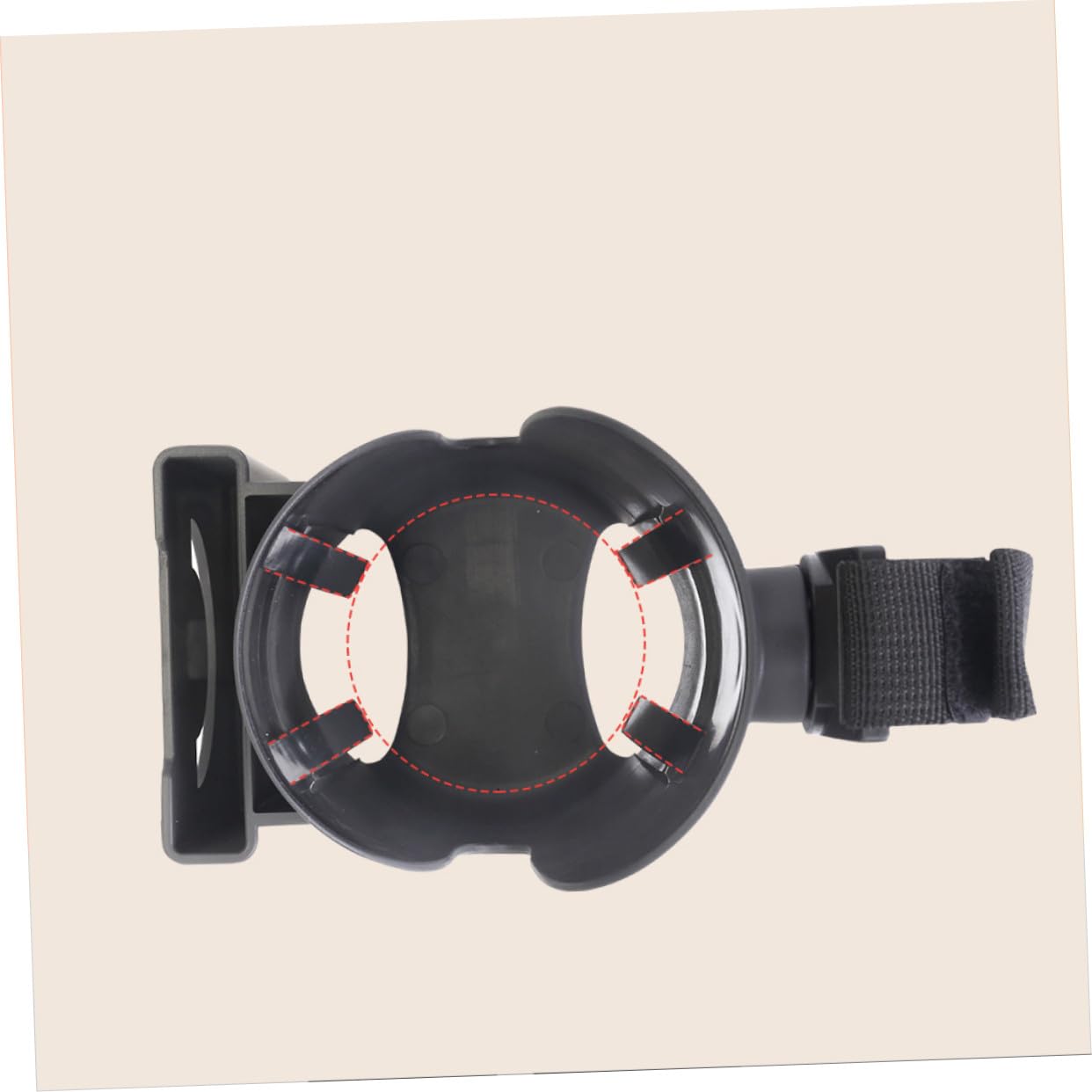 Abaodam Portabicchiere per Passeggino 2 in 1 Porta Cellulare in Abs Leggero e Portatile per Passeggino Nero