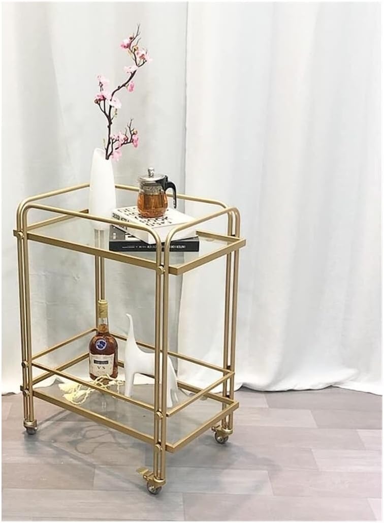 Rolling Cart Rolling Storage Cart Serving Cart 2 Tier Metal