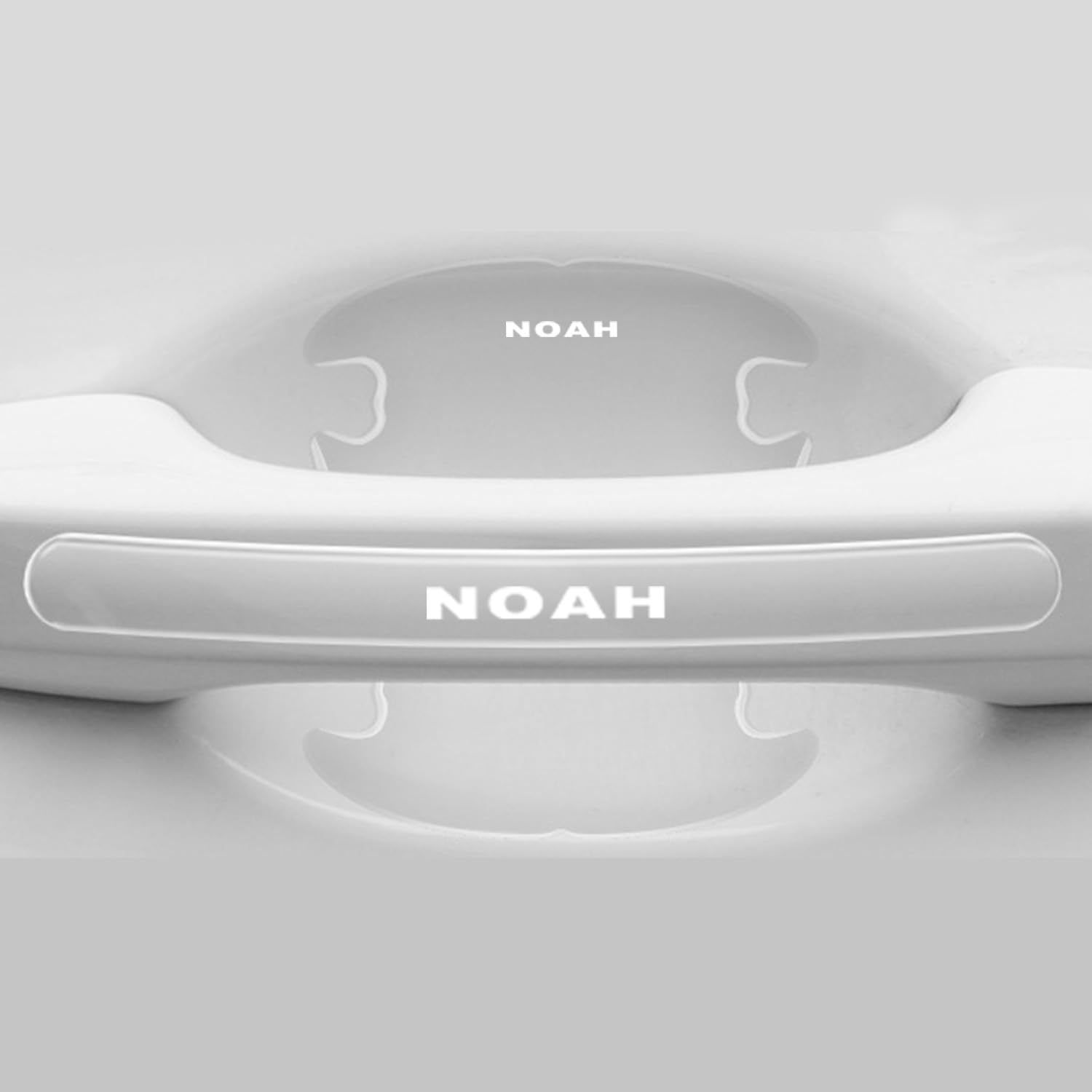 Noah ドアハンドルプロテクター 全シリーズ適用 車用パーツ ドアハンドル保護 傷防止 外装パーツ シール ステッカー カバー 専用ロゴ入り 取り付け簡単 8個セット (透明タイプ)