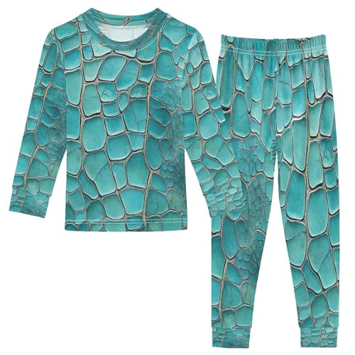 Pajama Sets Long Sleeve Crocodile Alligator Soft Comfy Sleepwear 2 Piece PJS 3-8T