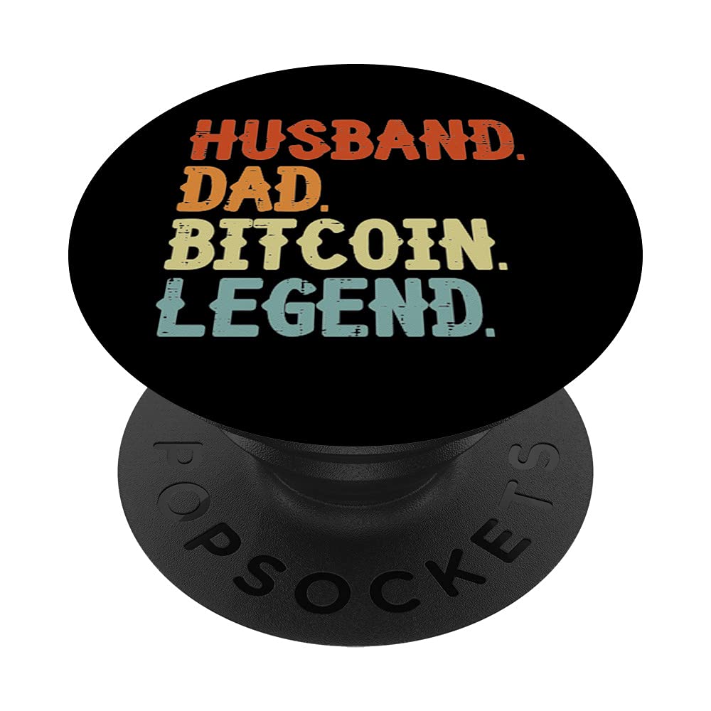 Amazon.com: Husband Dad Bitcoin Legend BTC Crypto Miner Daddy Papa Men  PopSockets Swappable PopGrip : Cell Phones & Accessories