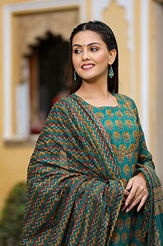 Image of Vaamsi Women's Rayon Blend Floral Printed Straight Kurta Pant With Dupatta
