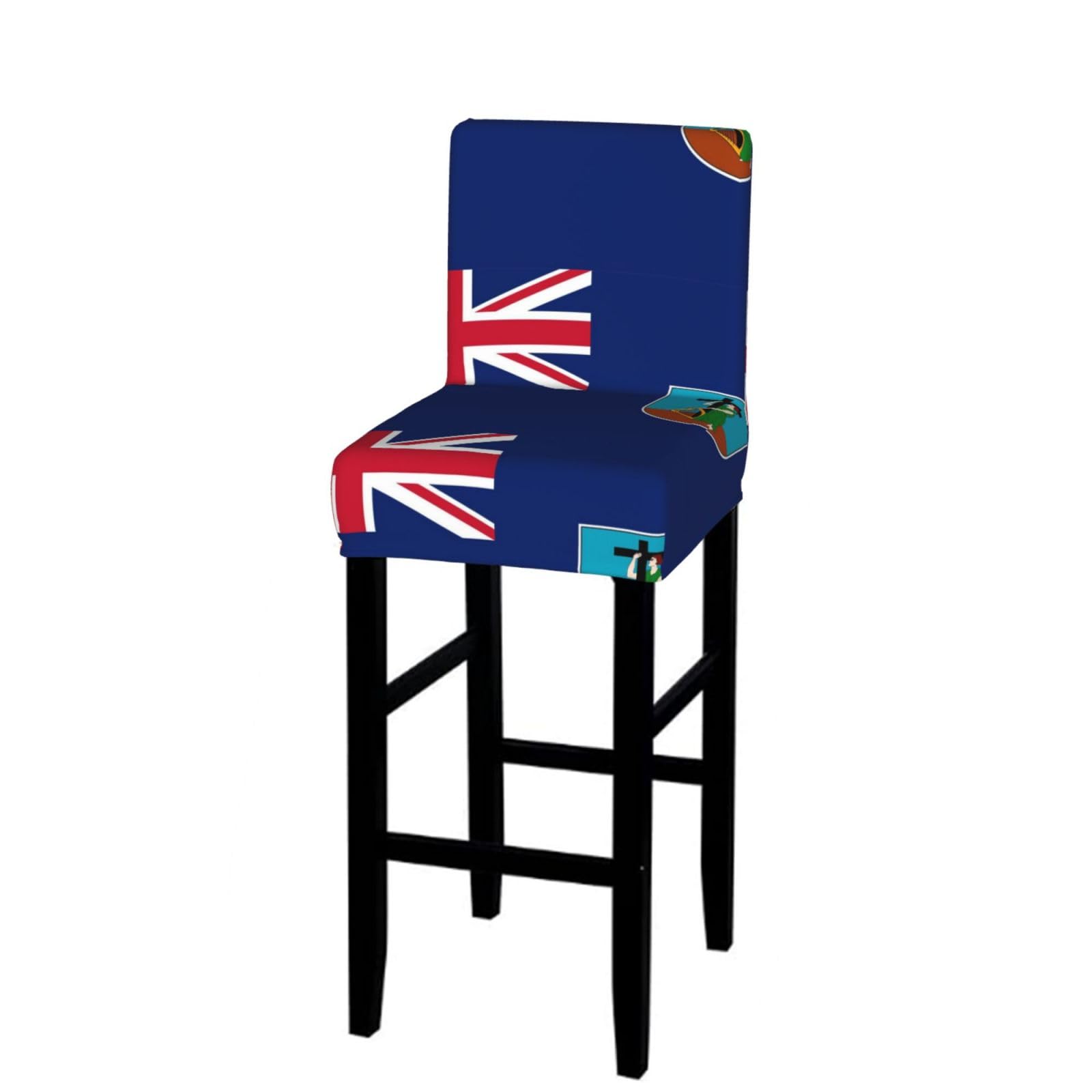 Flag of Montserrat Bar Stool Cover-Stretchy Chair Slipcover for Kitchen