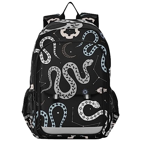 Mnsruu Boho Snakes Backpack for Kids School Bag Women Men Laptop Backpack Travel Rucksack